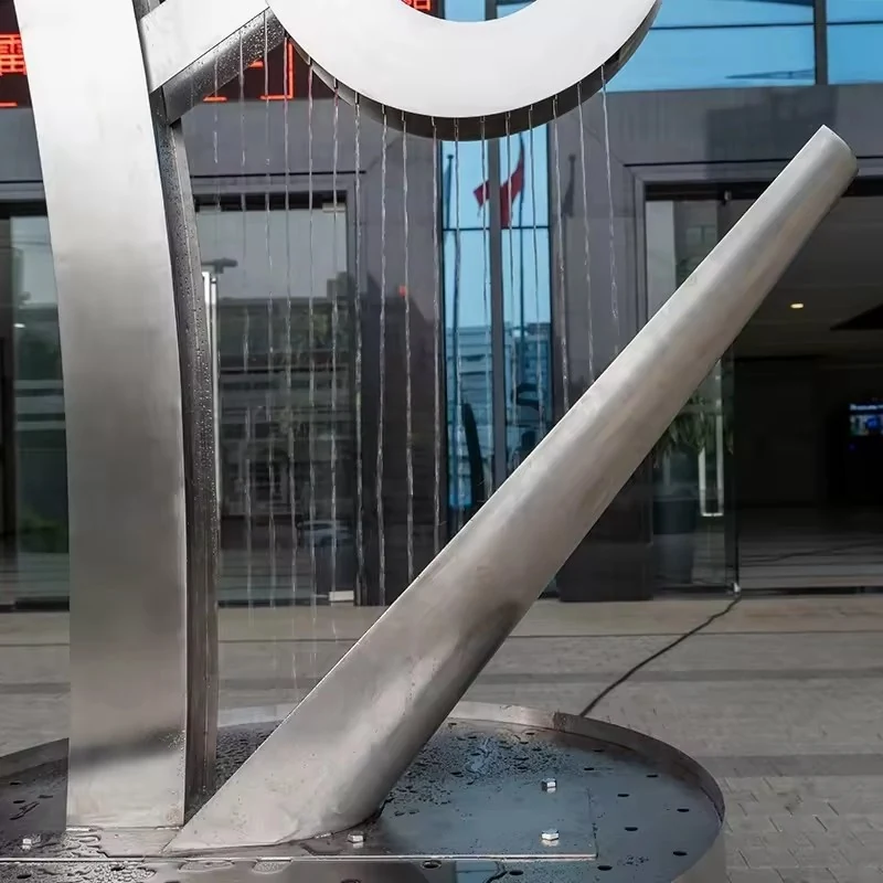 Modern Metal Large Polished Water Feature view 4
