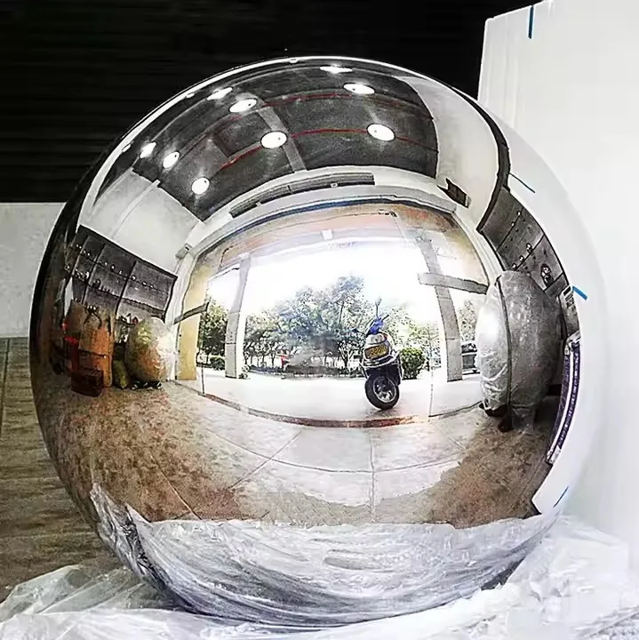 Stair Decoration Float Ball Ornament Stainless Steel Ball Mirror view 4