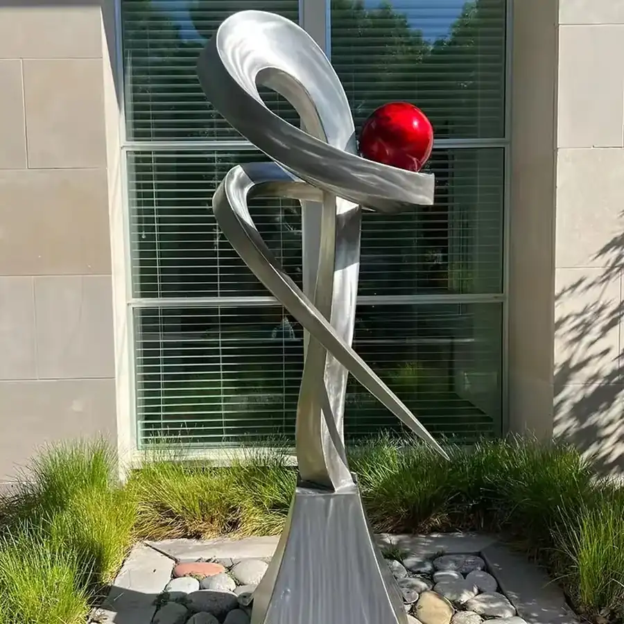 Outdoor Stainless Steel Sculpture Lawn Art Yard Sculpture produced by Xinhengda Sculpture in Shenzhen