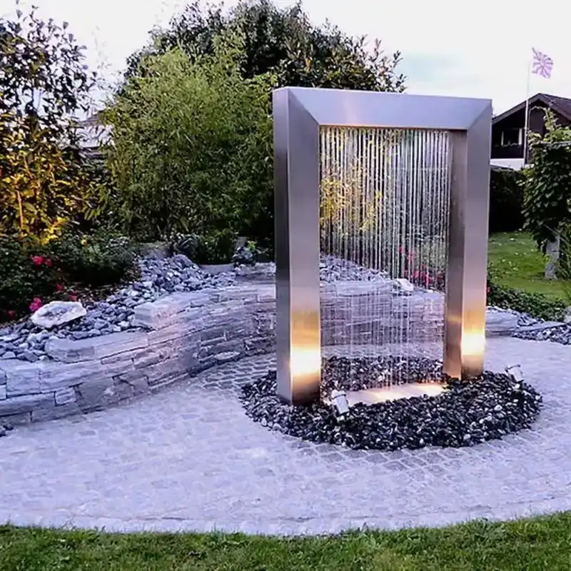 Rectangle Outdoor Garden Modern Stainless Steel Statue Art Sculpture view 4