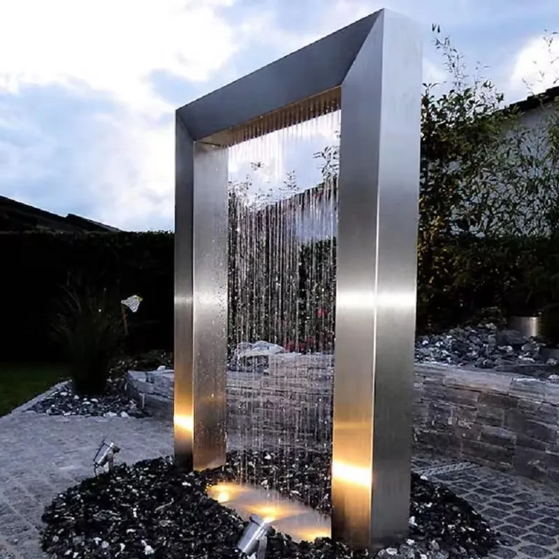 Rectangle Outdoor Garden Modern Stainless Steel Statue Art Sculpture view 3
