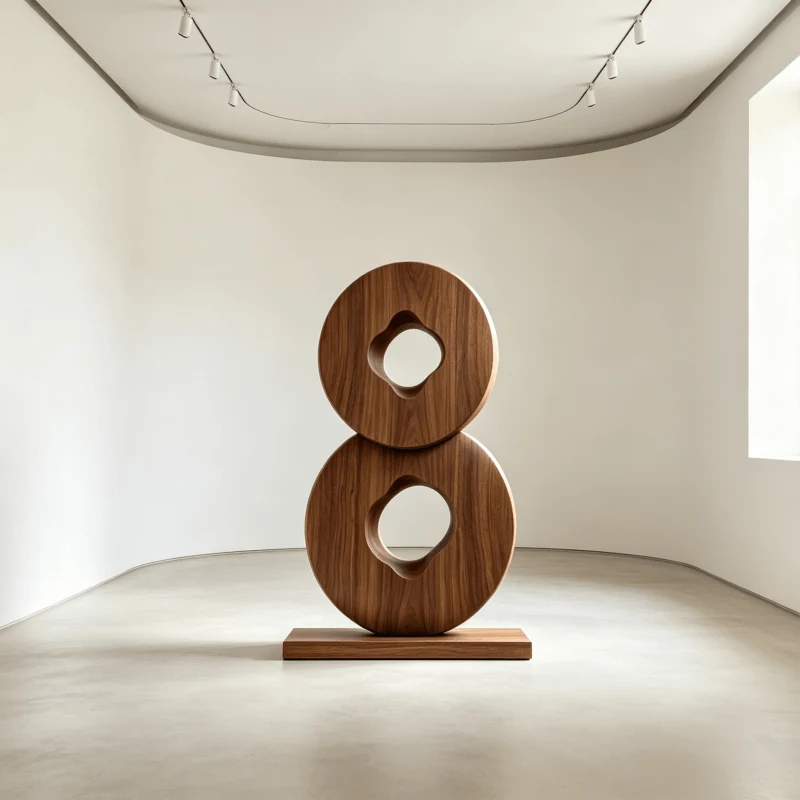 Solid Wood Carving Floor Decoration Large Sculpture Design A view 5