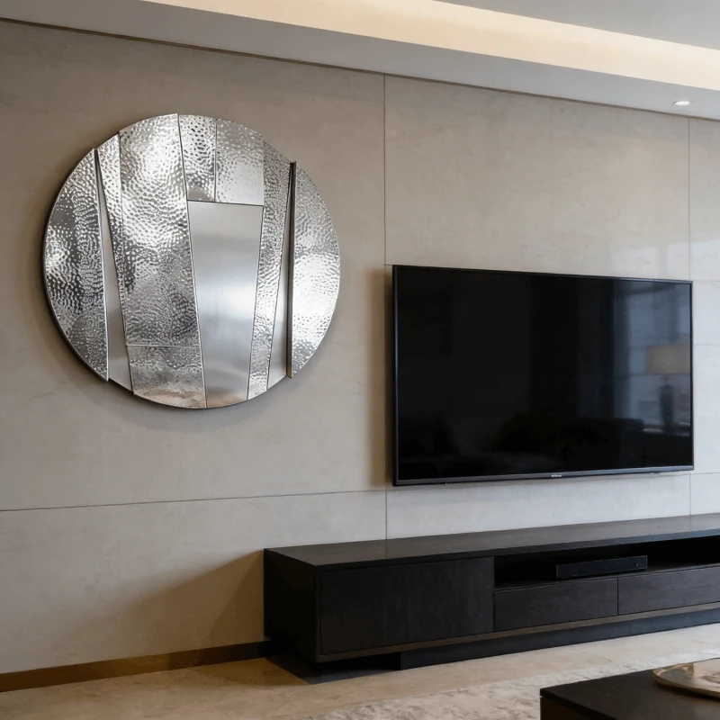 Stainless Steel Hammered Pattern Wall Decoration view 4