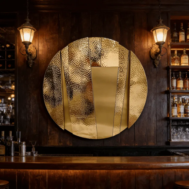 Stainless Steel Hammered Pattern Wall Decoration produced by Xinhengda Sculpture in Shenzhen