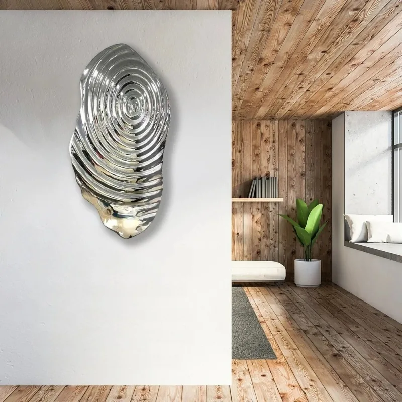 Stainless Steel Creative Electroplated Titanium Gold Wall Decoration Design C view 3