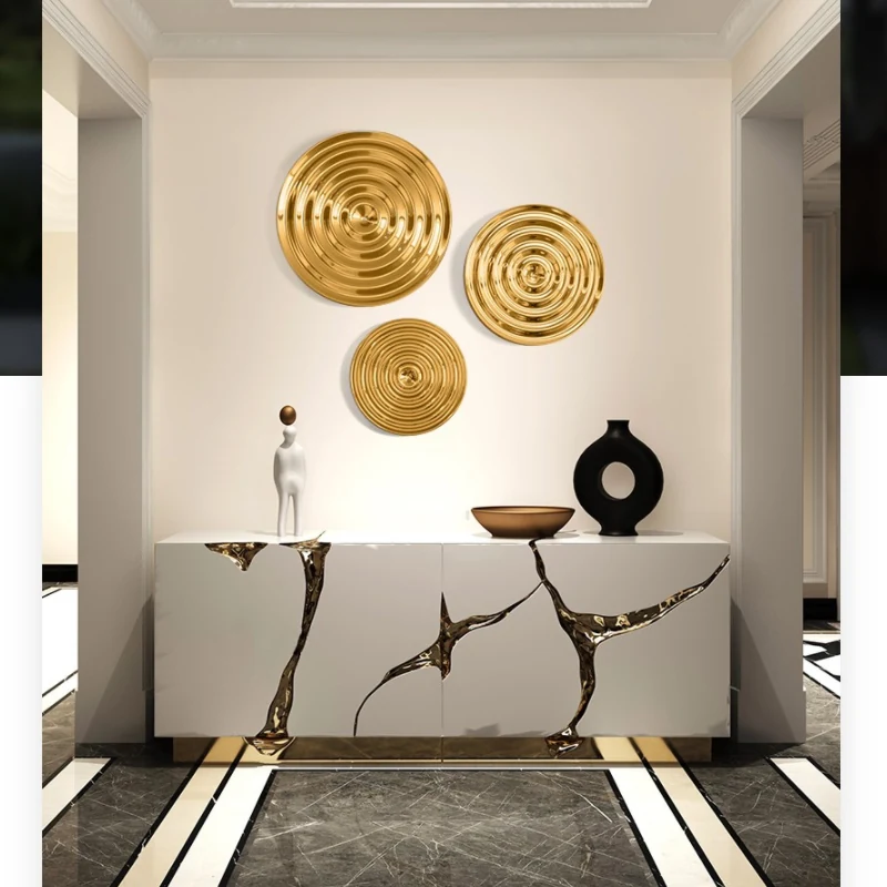 Stainless Steel Creative Electroplated Titanium Gold Wall Decoration Design A view 4