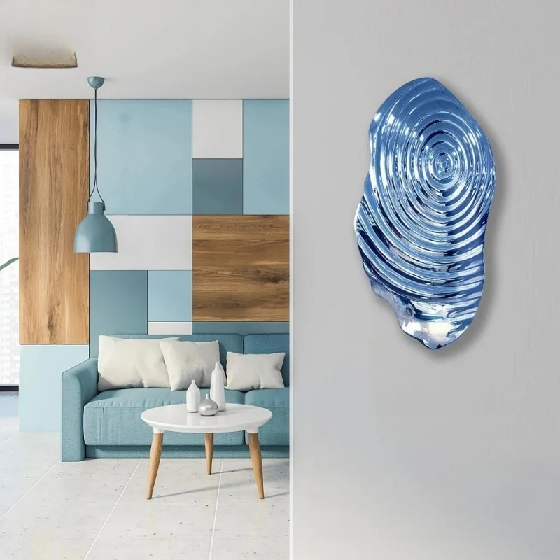 Stainless Steel Creative Electroplated Titanium Gold Wall Decoration Design C view 6