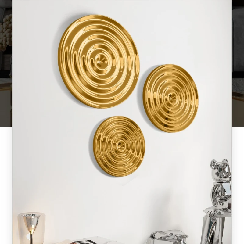 Stainless Steel Creative Electroplated Titanium Gold Wall Decoration Design A view 3