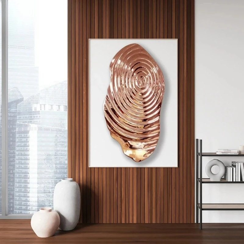 Stainless Steel Creative Electroplated Titanium Gold Wall Decoration Design C view 4
