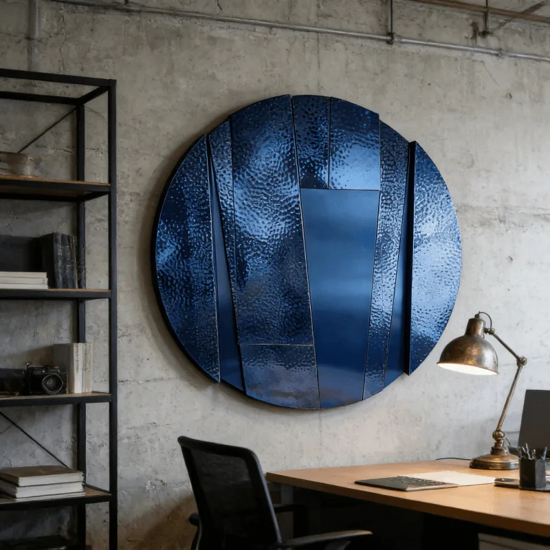 Stainless Steel Creative Hammered Pattern Wall Decoration Design B view 6