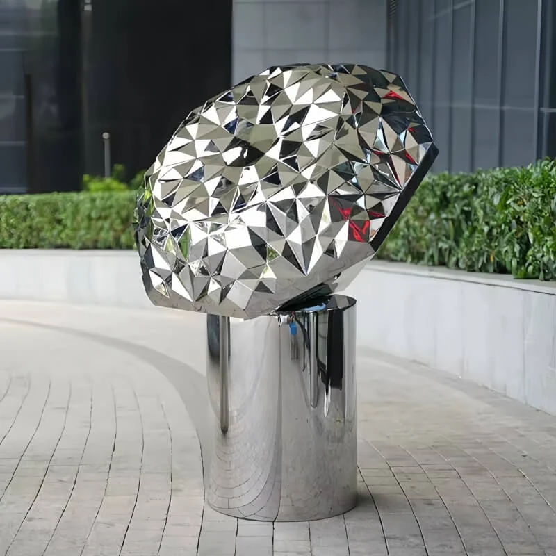 Stainless Steel Diamond Sculpture Ornament produced by Xinhengda Sculpture in Shenzhen
