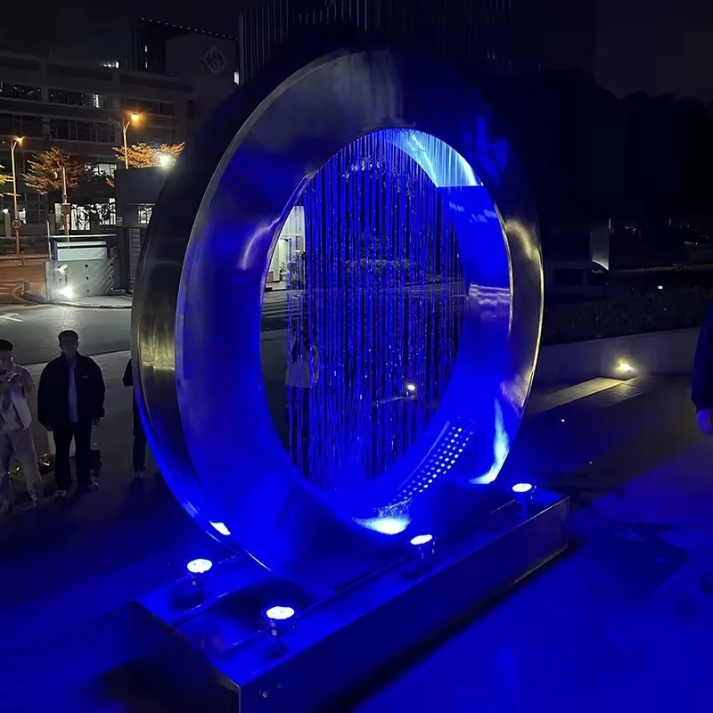 Stainless Steel Metal Art Circle Mirror view 6