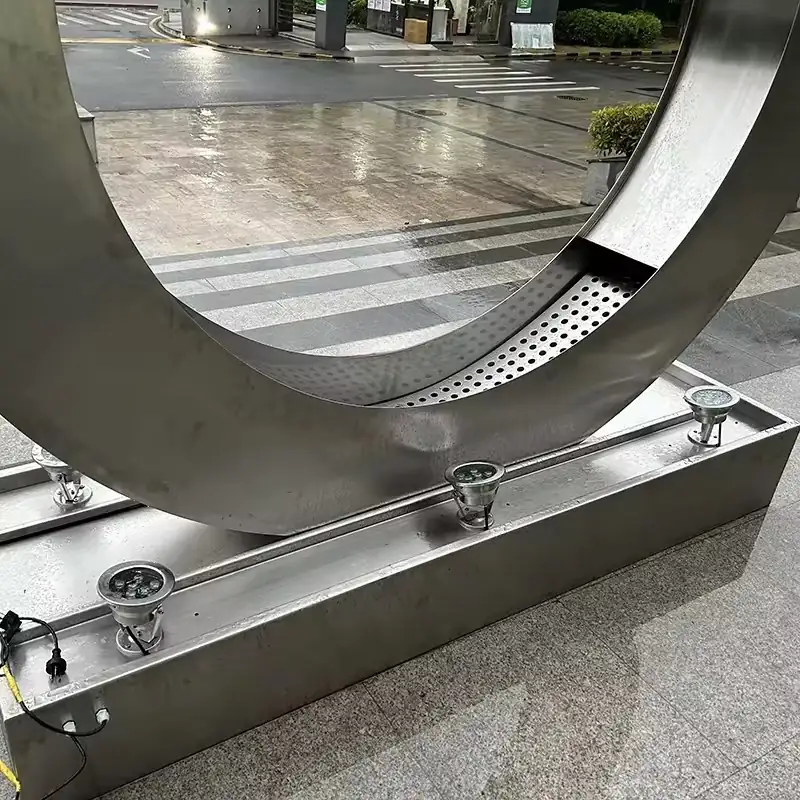 Stainless Steel Metal Art Circle Mirror view 5