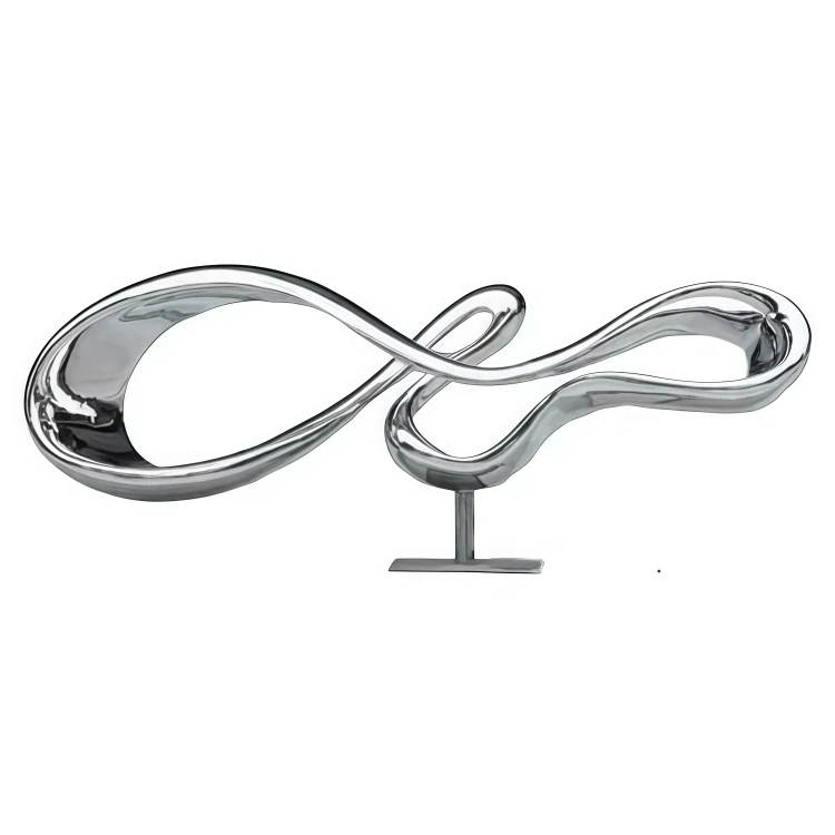Modern Stainless Steel Infinity Sculpture view 5