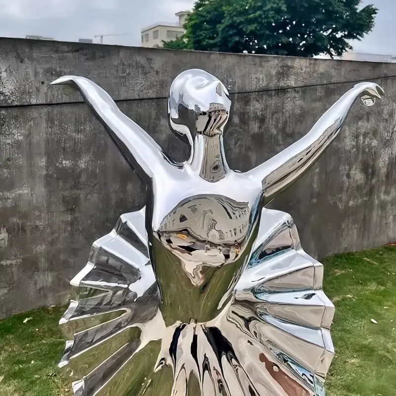 Stainless Steel Parisian Dancing Girl Sculpture view 6