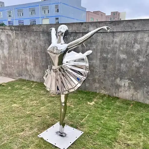Stainless Steel Parisian Dancing Girl Sculpture view 3