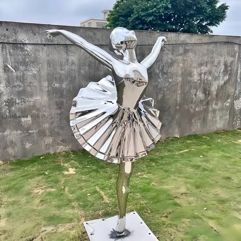 Stainless Steel Parisian Dancing Girl Sculpture view 2