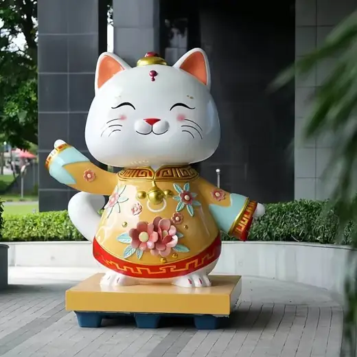 Modern Large-Scale Animal Cartoon Outdoor Decorative Fiberglass Resin Money-Drawing Figure produced by Xinhengda Sculpture in Shenzhen