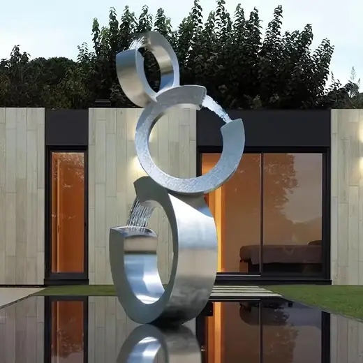 Garden Decoration Fountain Stainless Steel Water Feature produced by Xinhengda Sculpture in Shenzhen