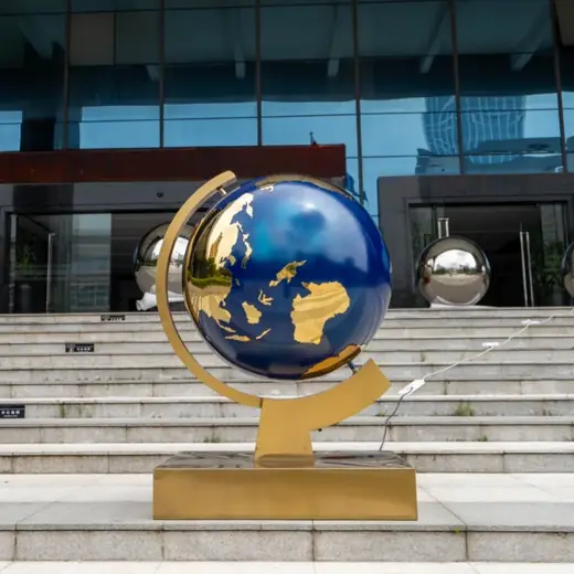 Large Modern Outdoor Garden Decorative Art Abstract Terrestrial Globe produced by Xinhengda Sculpture in Shenzhen