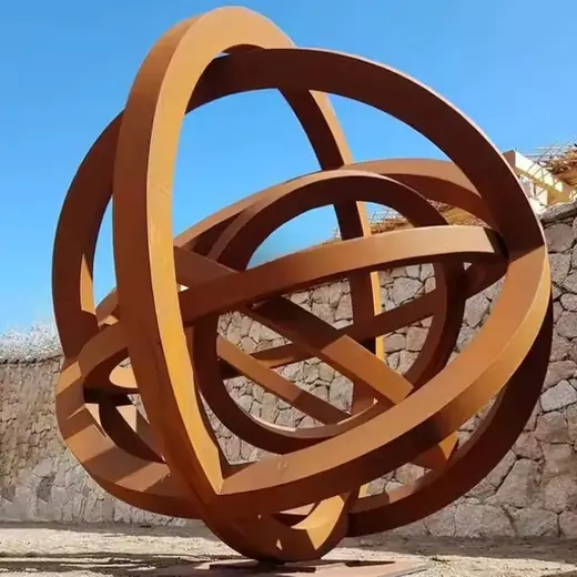 Large Abstract Metal Corten Steel Garden Sculpture produced by Xinhengda Sculpture in Shenzhen