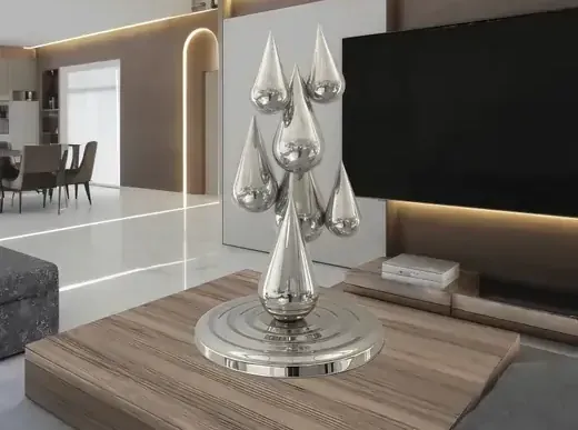Stainless Steel Water Drop Sculpture Decoration Design B produced by Xinhengda Sculpture in Shenzhen