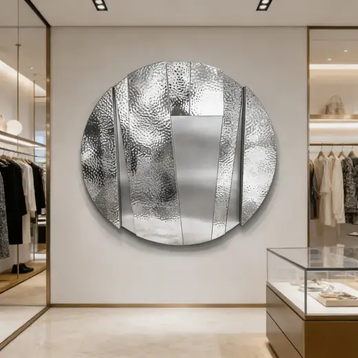 Stainless Steel Creative Hammered Pattern Wall Decoration Design B produced by Xinhengda Sculpture in Shenzhen