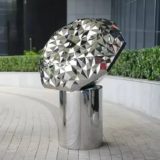 Stainless Steel Diamond Sculpture Ornament produced by Xinhengda Sculpture in Shenzhen