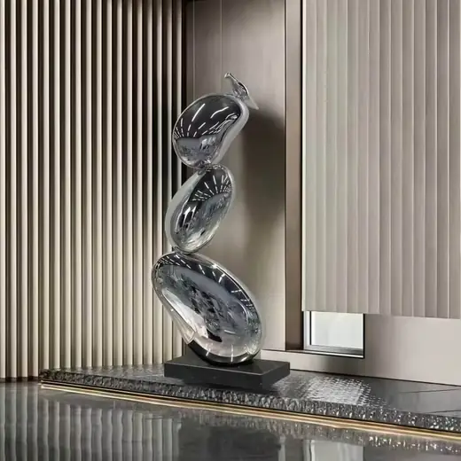 Stainless Steel Egg Sculpture Ornament Decoration supplied for villas and private residences