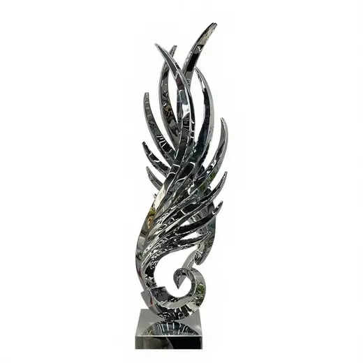 Stainless Steel Metal Phoenix Tail Decoration produced by Xinhengda Sculpture in Shenzhen