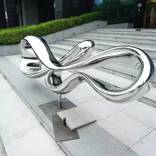 Modern Stainless Steel Infinity Sculpture supplied for public art and landmark projects