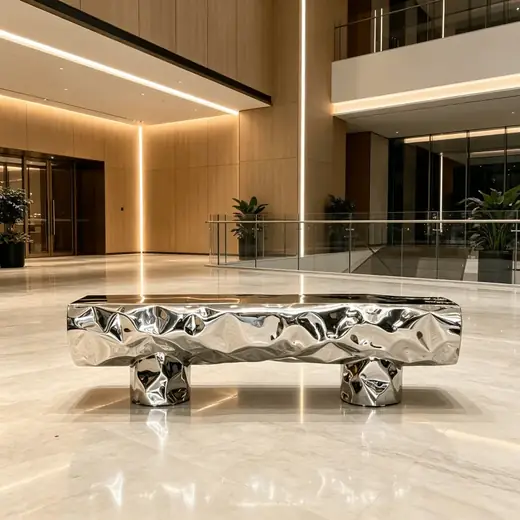 Stainless Steel Mirror Creative Leisure Seat Design A referenced in this guide