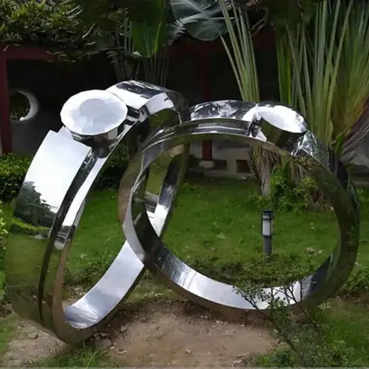 Stainless Steel Ring Sculpture Ornament supplied for landscape and garden projects