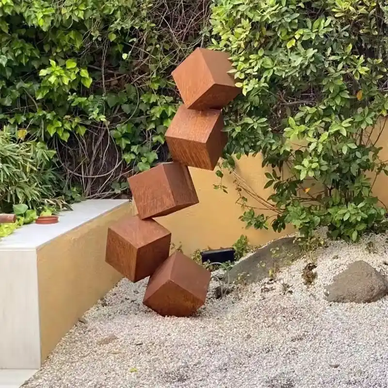 Cube Sculpture Is an Elegant Investigation of Shape Form produced by Xinhengda Sculpture in Shenzhen
