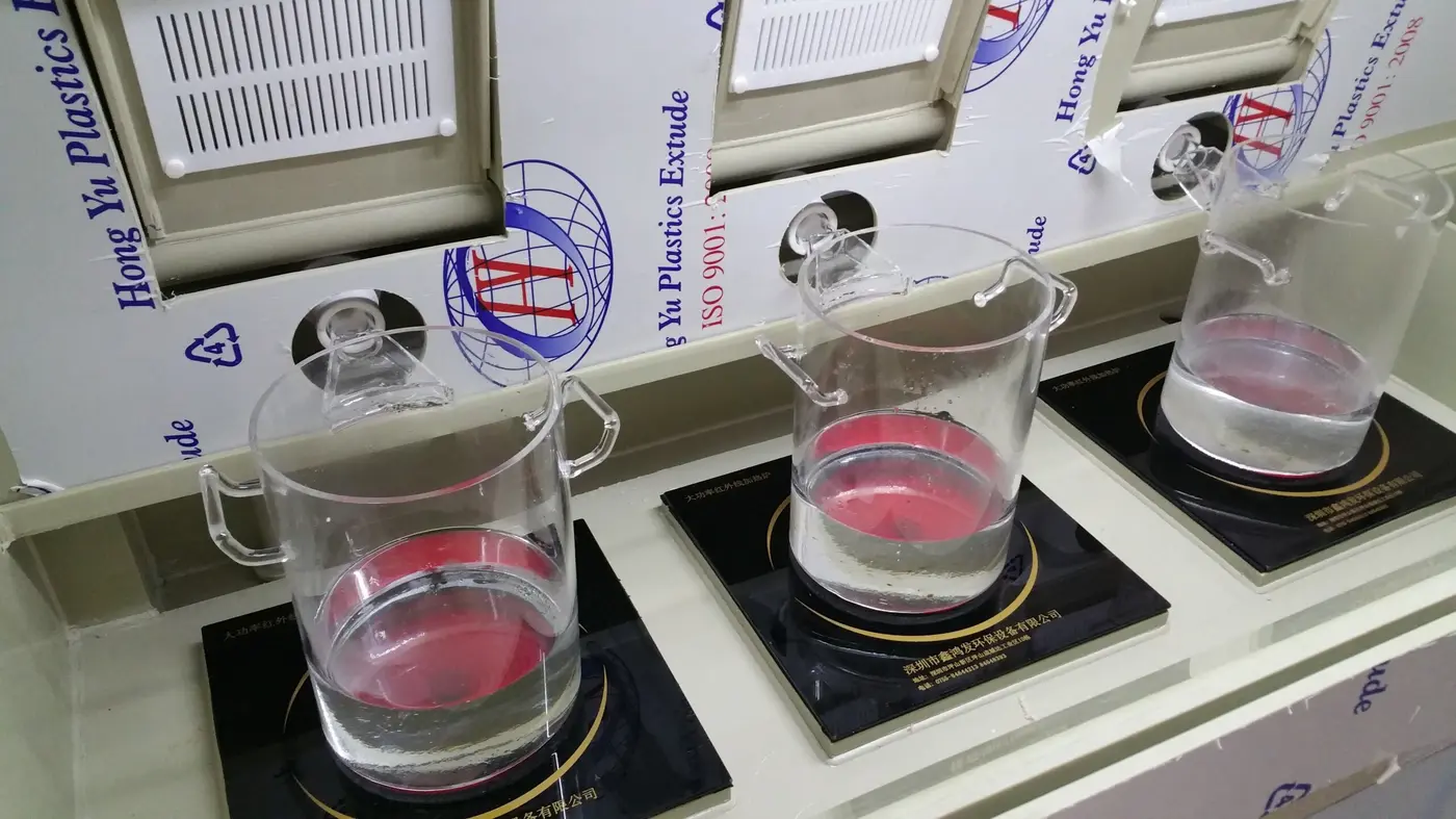 Automatic Safe Acid Burning and Color Hanging Cabinet tank and control side