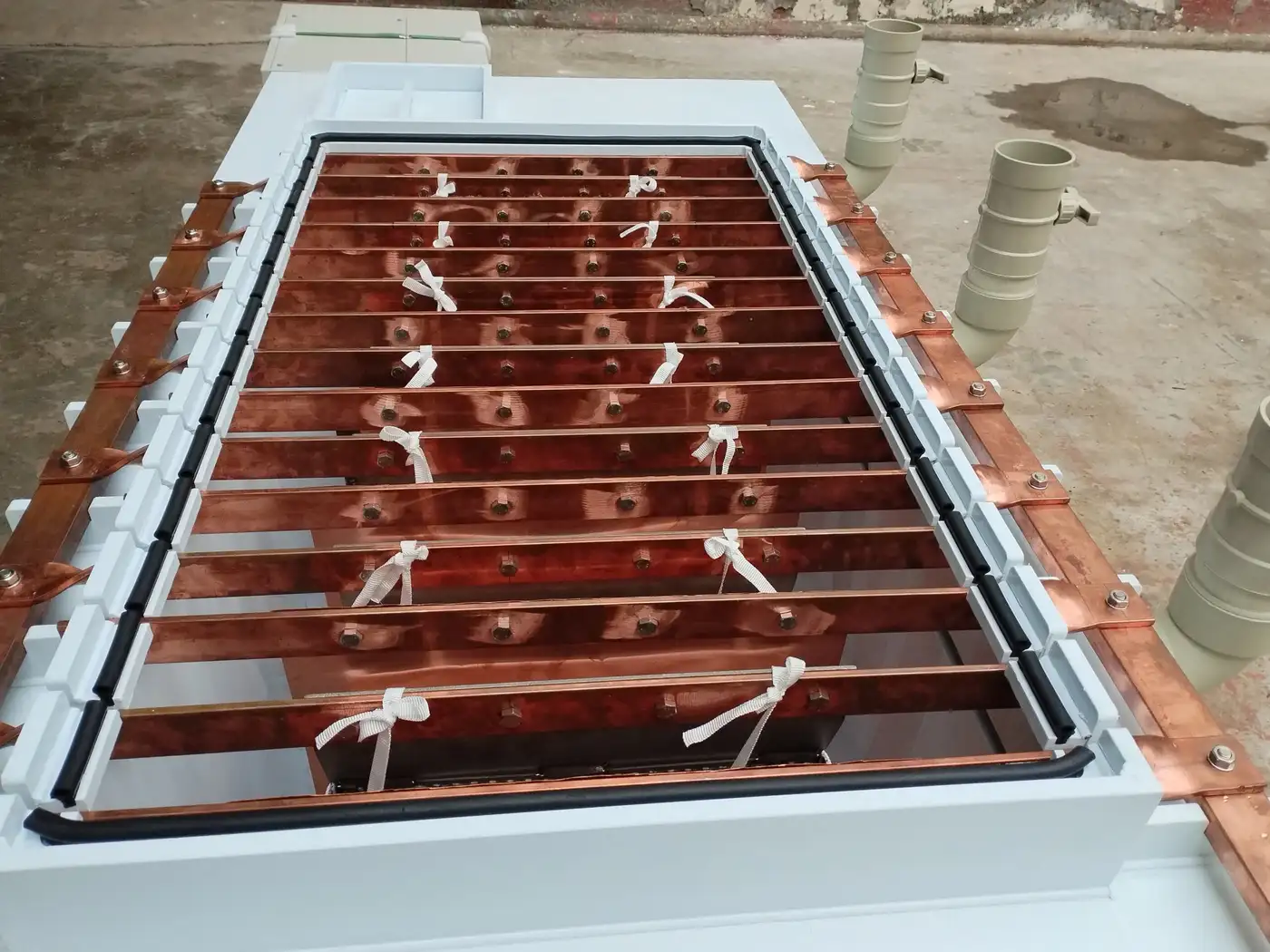 Copper Electrolysis Refine Machine working view