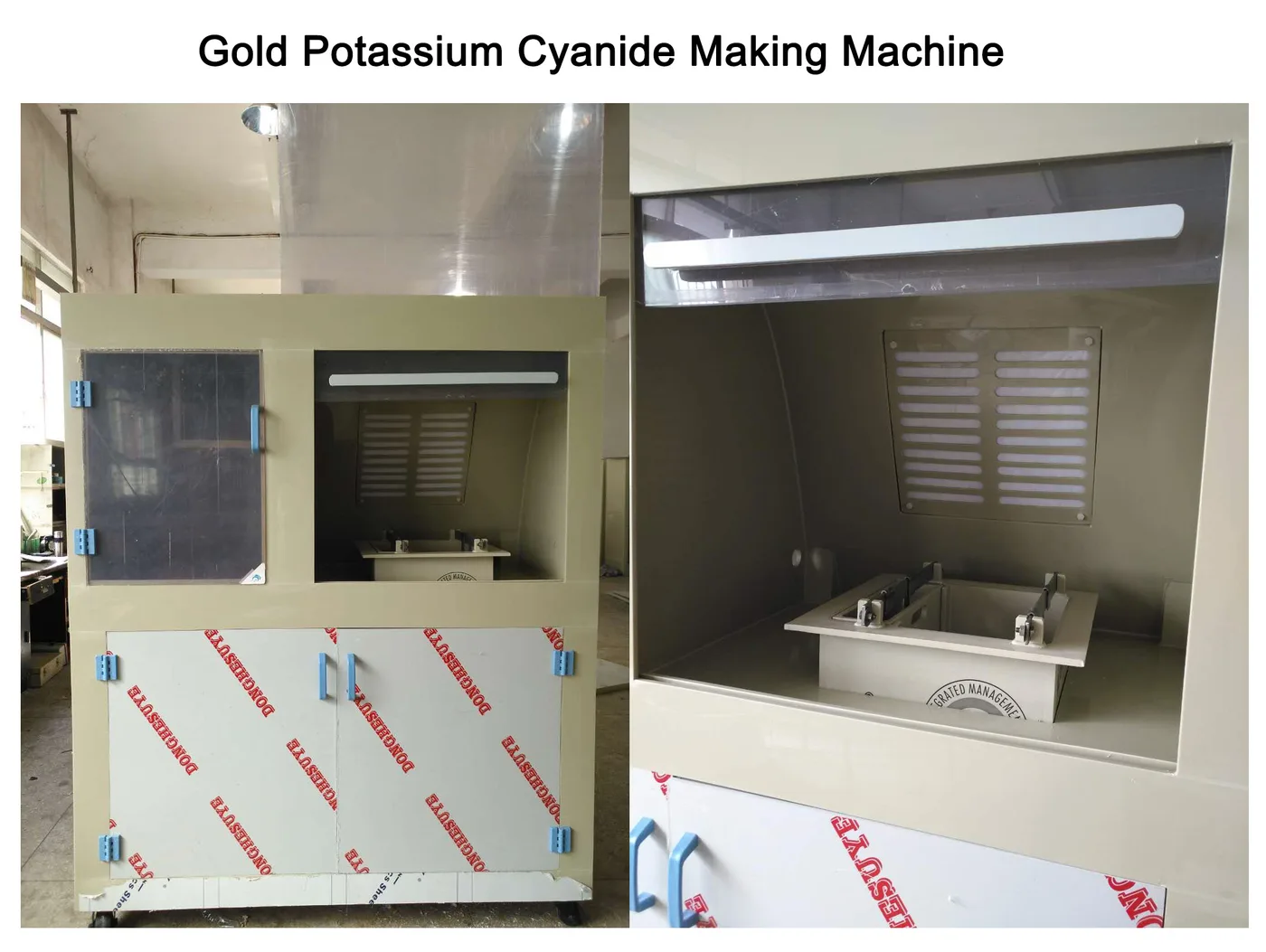 Gold Potassium Cyanide Making Machine tank and control side