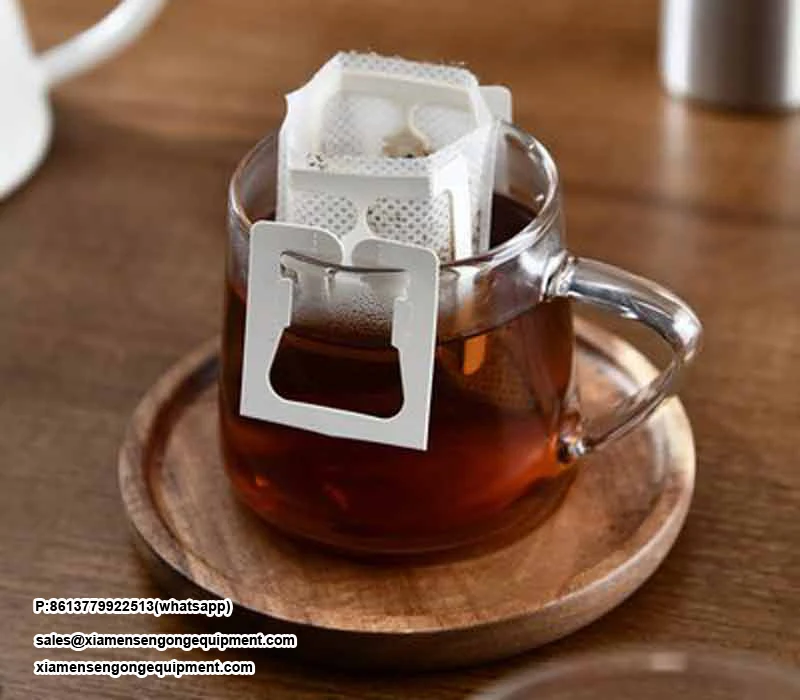 Drip coffee bags with hanging ears produced on the C19D machine