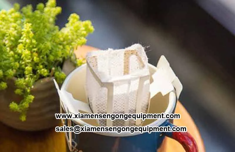 Ultrasonic sealing heads and film rolls on the C19D coffee bag packing machine