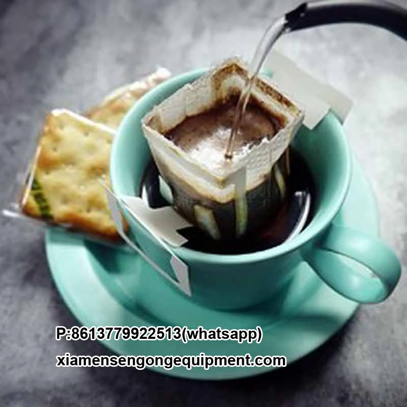 Ultrasonic sealing heads and film rolls on the C19H coffee bag packaging machine