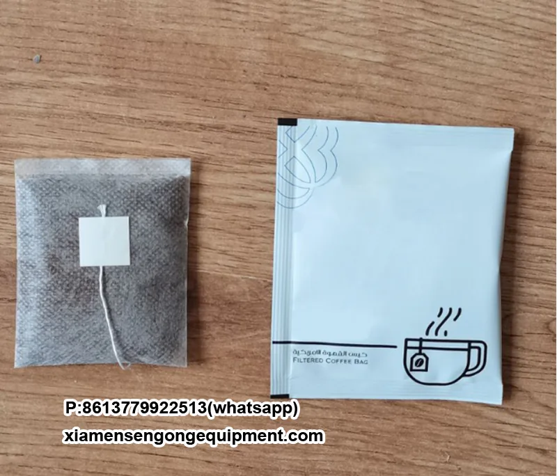 Ultrasonic sealing head and film roll on the C19H coffee bag machine