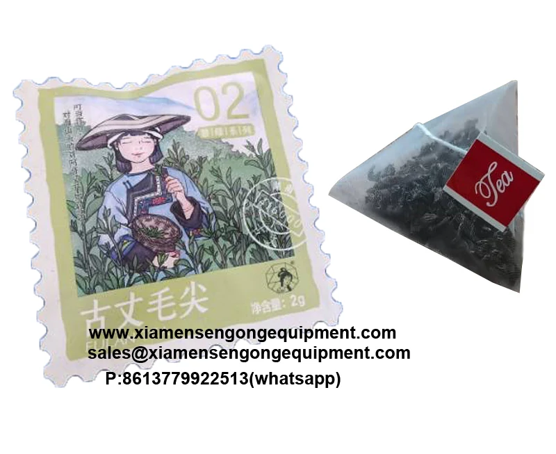 Ultrasonic sealing head and film roll on the C88DX pyramid tea bag machine