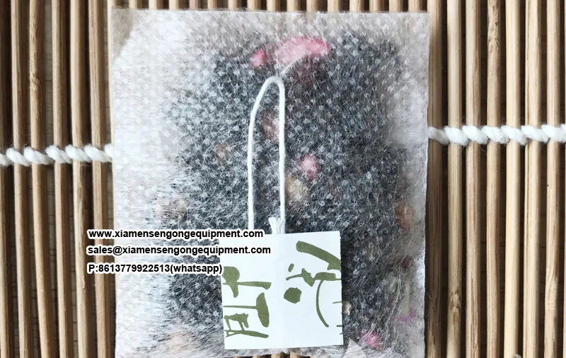 Ultrasonic sealing head and film roll on the C88DX pyramid tea bag machine