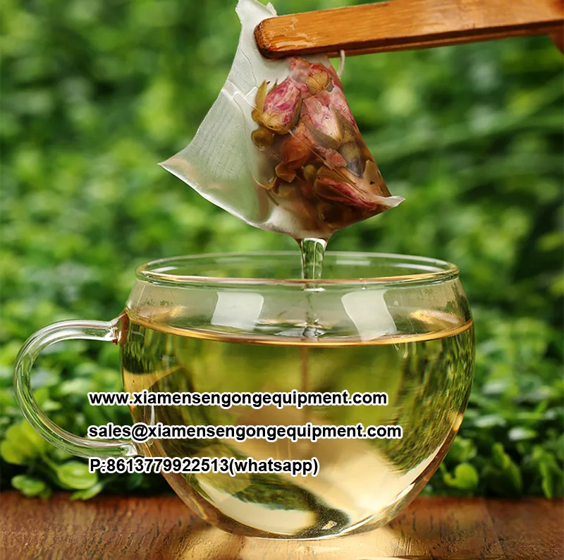 Ultrasonic sealing head and film roll on the C88DX tea bag packing machine