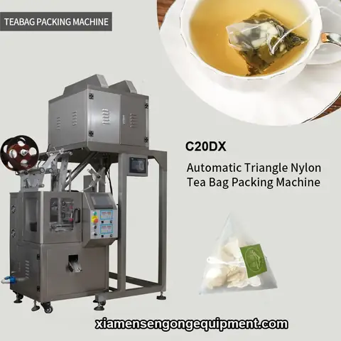C20DX automatic herbal tea machine with packets featuring stainless steel frame and control panel