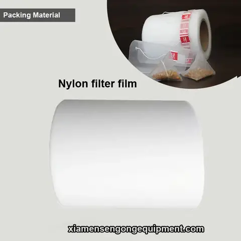 Nylon clear filter film roll with transparent texture and visible mesh structure