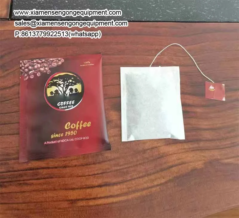 Sengong machines at Delivery C18 inner and outer tea bag packing machine to Cameroon