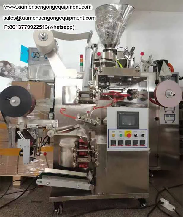 Sengong machines at Delivery C18 inner and outer tea bag packing machine to Cameroon