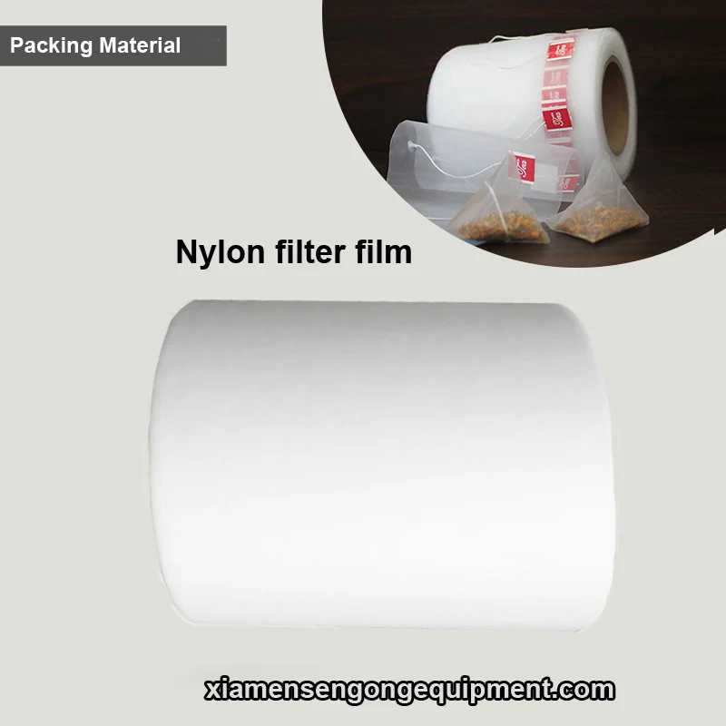 Nylon clear filter film roll with transparent texture and visible mesh structure
