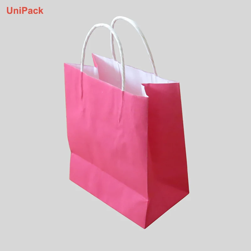 Kraft Paper Bags With Paper Handles produced at the Xiamen UniPack factory